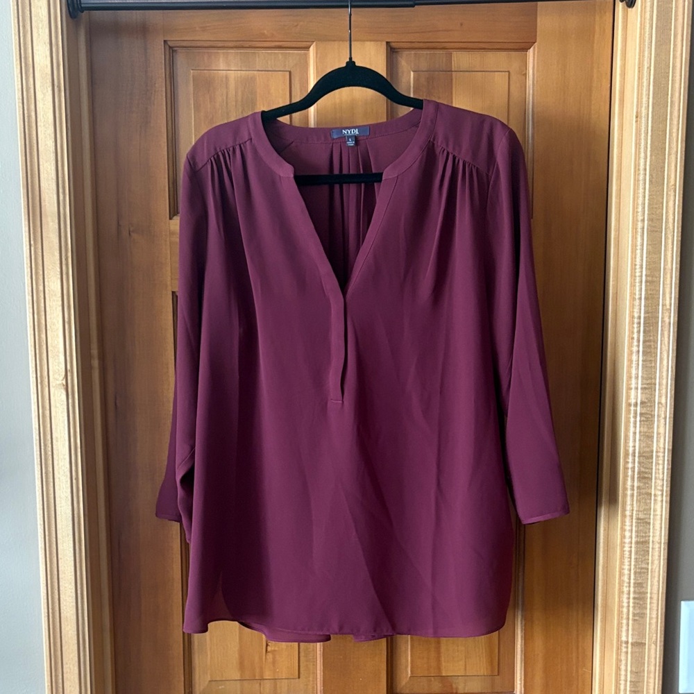 NYDJ Deep Red Women's Blouse